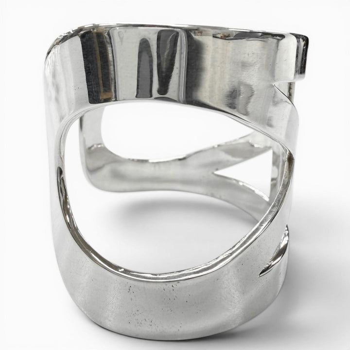 Great Bangle WAKAN SILVER SMITH See through Mobius bangle Silver 925 mens BN-057