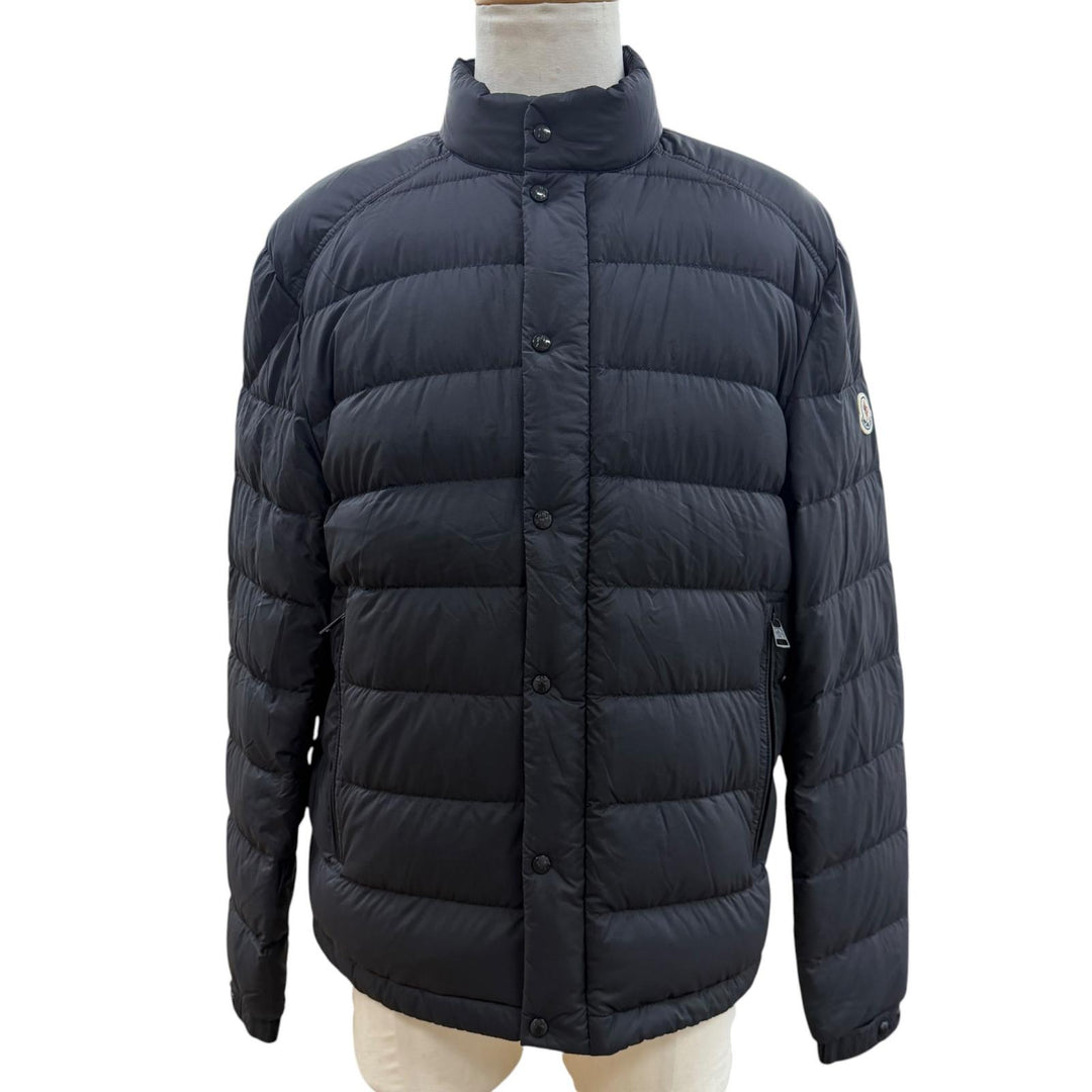 Great MONCLER Down jacket SELVES Double zip-up with logo patch black mens 3