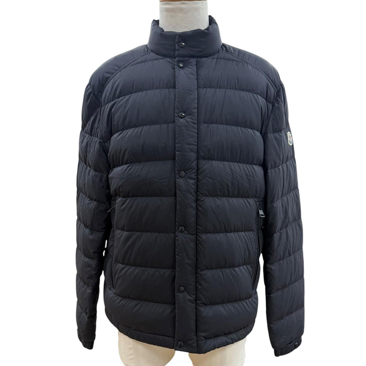 Great MONCLER Down jacket SELVES Double zip-up with logo patch black mens 3