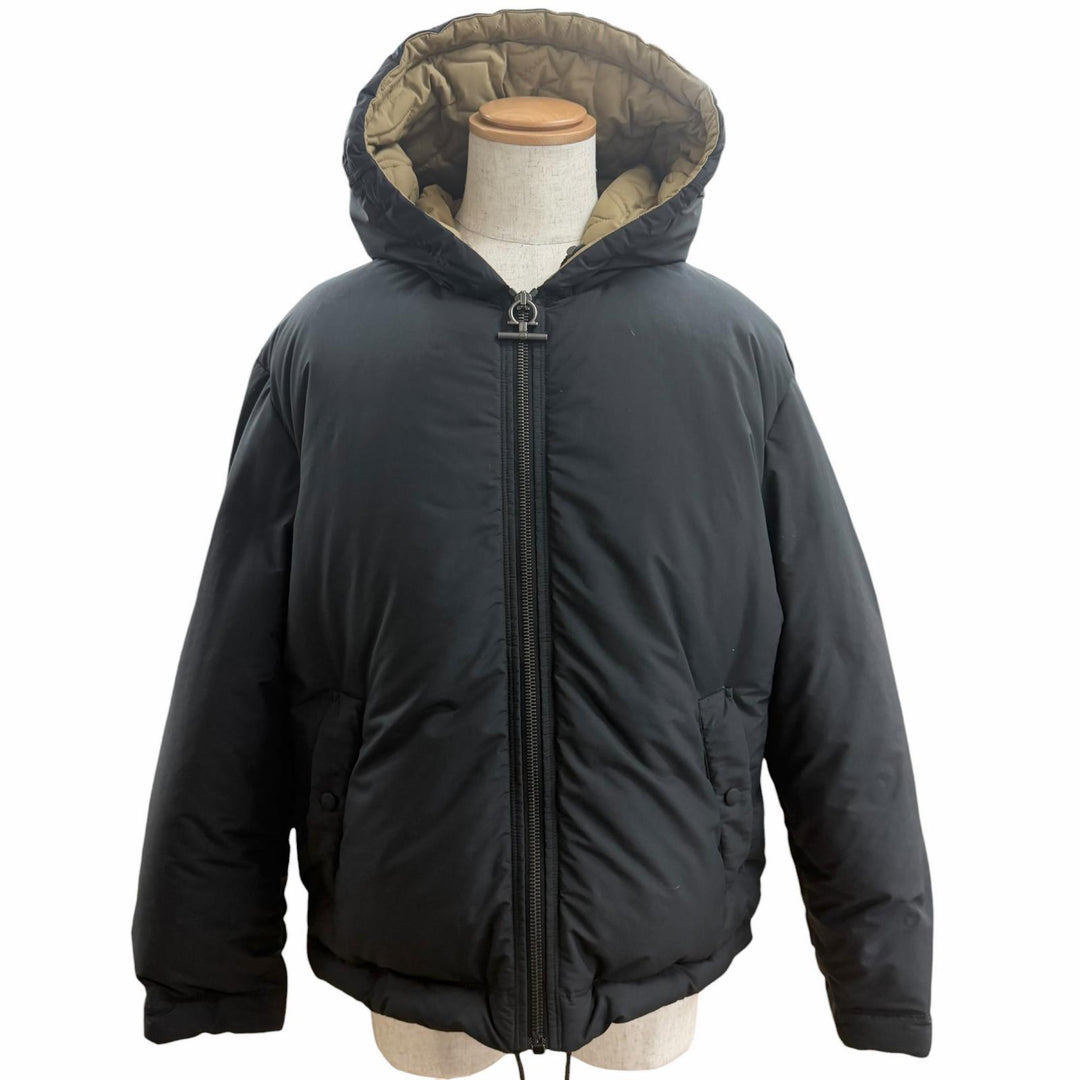 Great Salvatore Ferragamo Down jacket GanciniMetal Hooded Gray