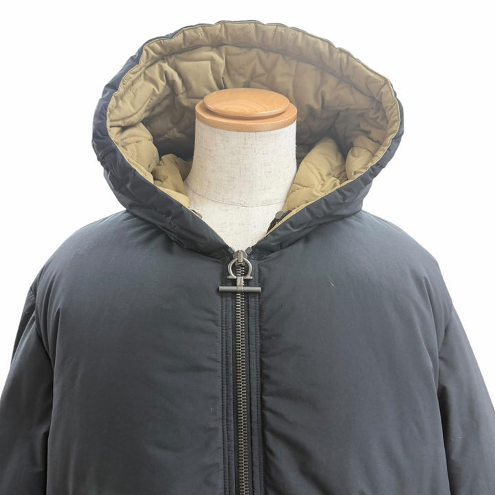 Great Salvatore Ferragamo Down jacket GanciniMetal Hooded Gray