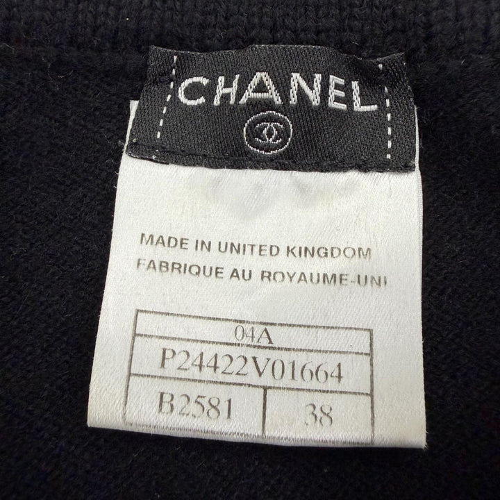 Great CHANEL Short sleeve knit COCO Mark polo shirt cashmere 38 04A P24422V01664