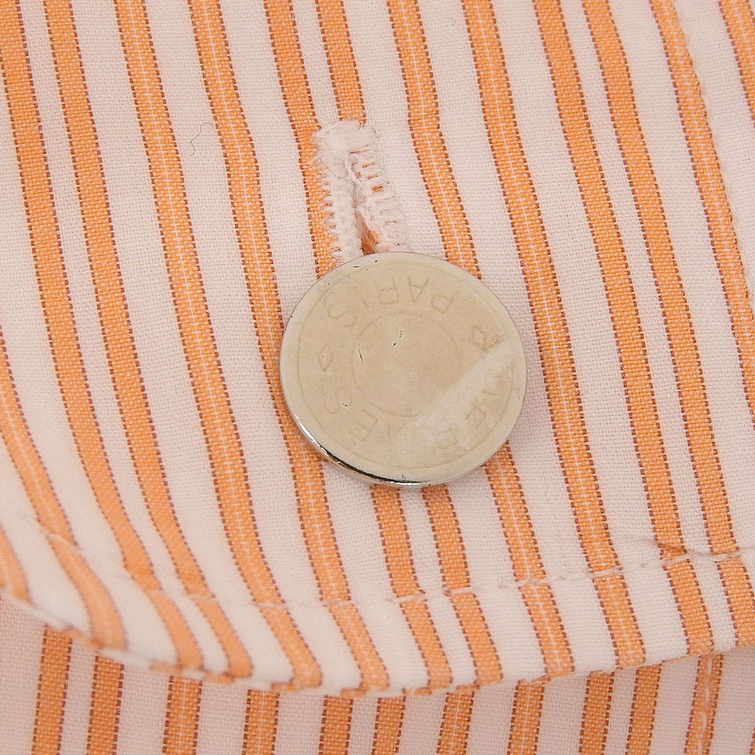 Great HERMES Long sleeve shirt With serie buttons Orange cotton mens 41
