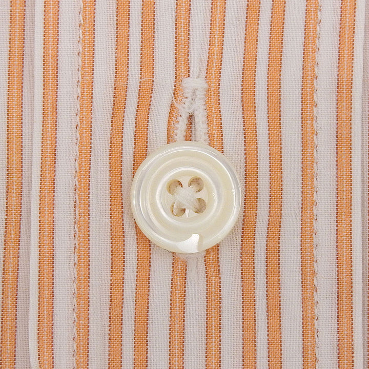 Great HERMES Long sleeve shirt With serie buttons Orange cotton mens 41