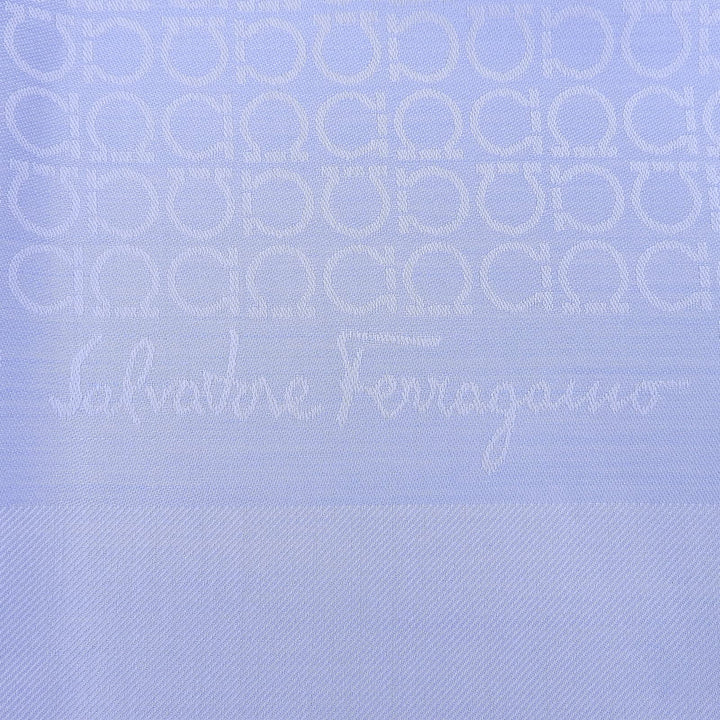 Excellent Salvatore Ferragamo Stall GanciniPattern Light blue silk Women