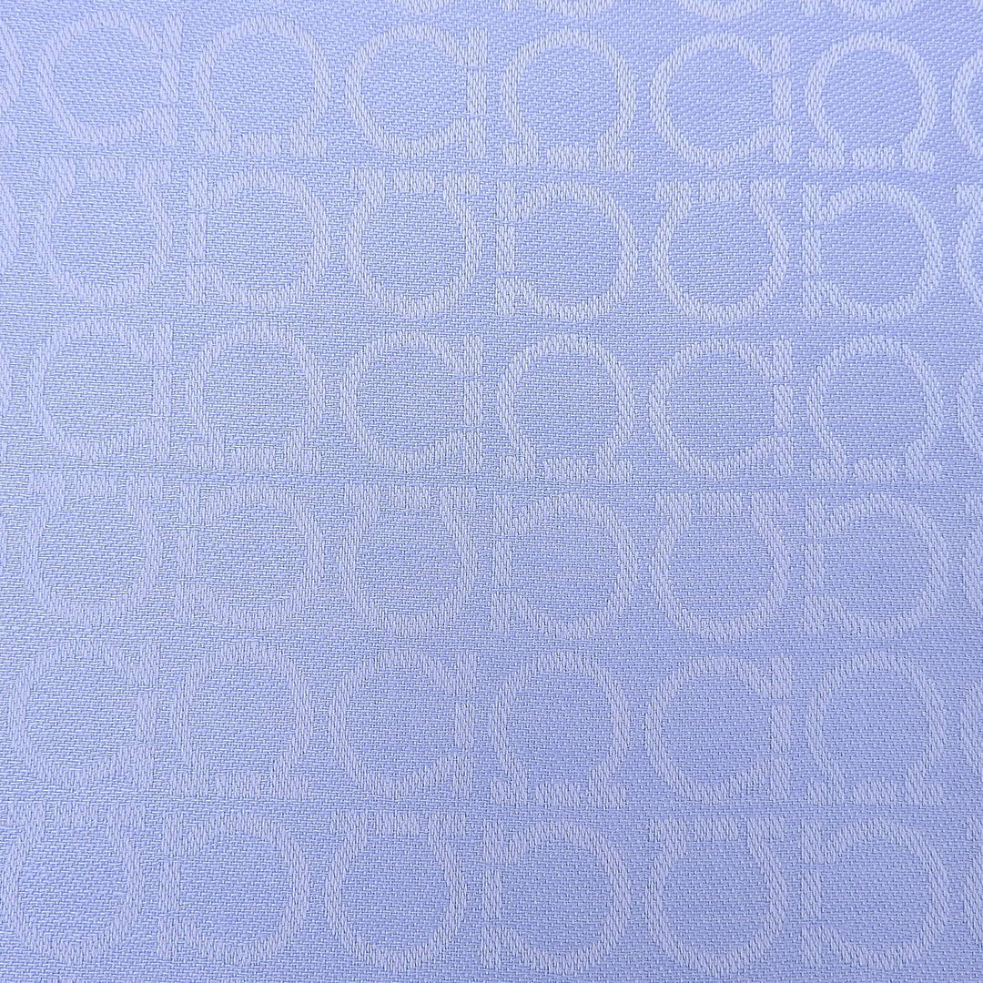 Excellent Salvatore Ferragamo Stall GanciniPattern Light blue silk Women