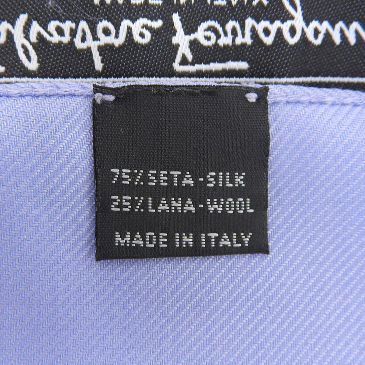 Excellent Salvatore Ferragamo Stall GanciniPattern Light blue silk Women