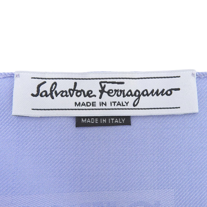 Excellent Salvatore Ferragamo Stall GanciniPattern Light blue silk Women