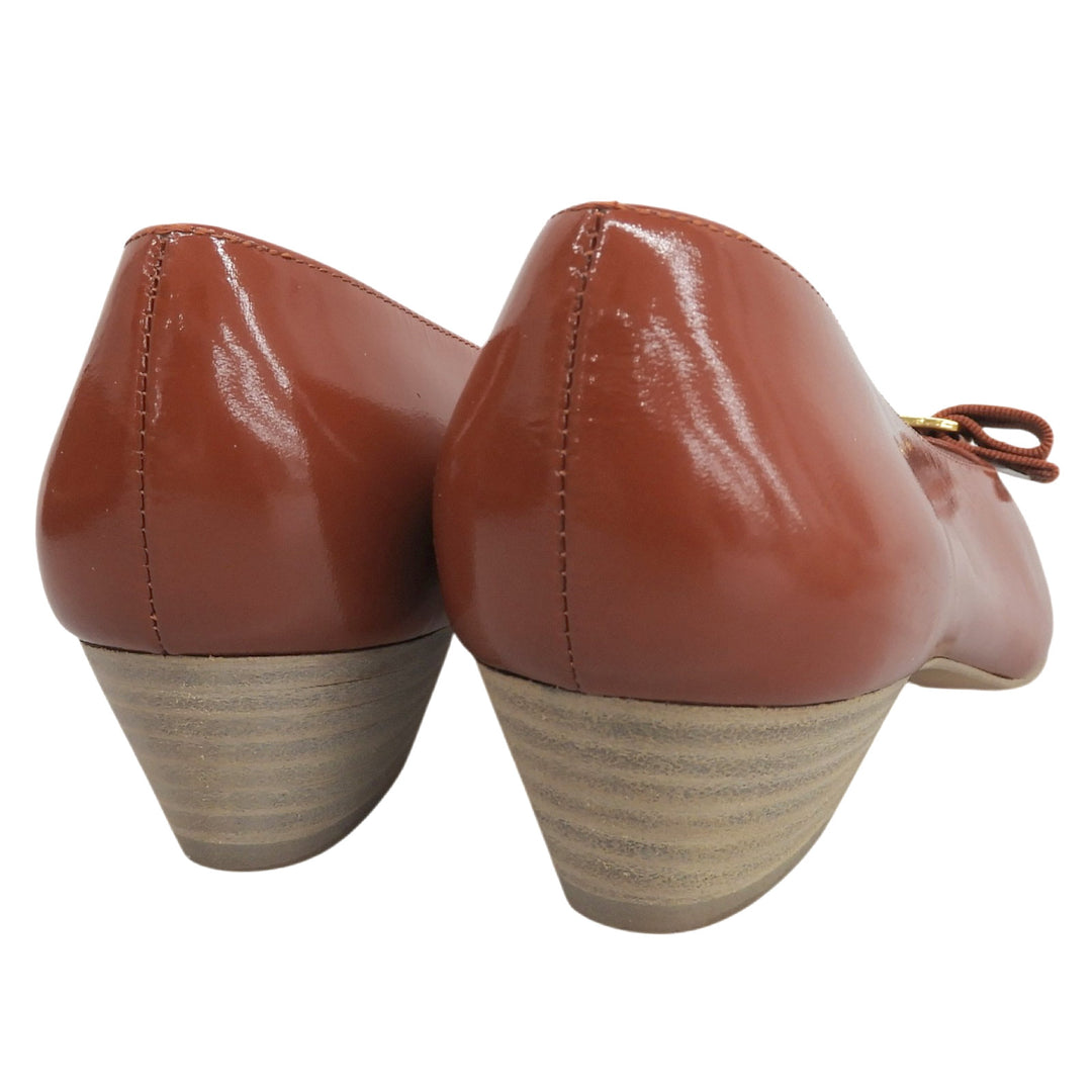 Pristine Salvatore Ferragamo pumps VARA terracotta leather Women 6.5