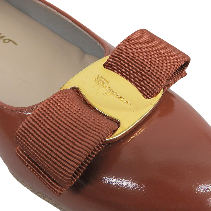Pristine Salvatore Ferragamo pumps VARA terracotta leather Women 6.5