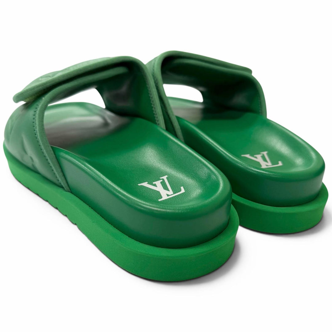 Pristine LOUIS VUITTON Sandals miami line Monogram embossed