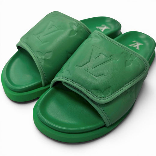 Pristine LOUIS VUITTON Sandals miami line Monogram embossed