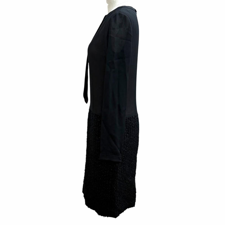 Excellent CHANEL one piece COCO Mark button, Tweed (switchable) silk 34 P71763