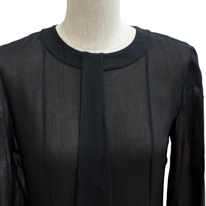 Excellent CHANEL one piece COCO Mark button, Tweed (switchable) silk 34 P71763