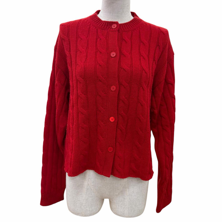 Pristine MIUMIU cardigan Back logo knit Red cashmere Women 40 MMF632