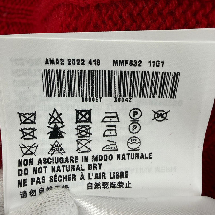 Pristine MIUMIU cardigan Back logo knit Red cashmere Women 40 MMF632