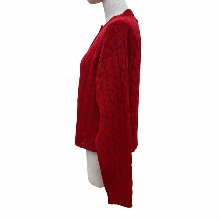 Pristine MIUMIU cardigan Back logo knit Red cashmere Women 40 MMF632