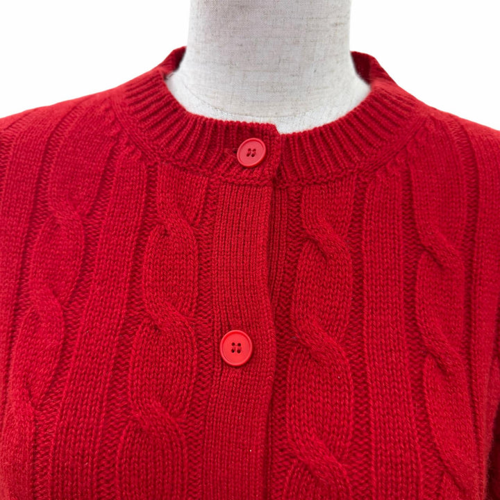 Pristine MIUMIU cardigan Back logo knit Red cashmere Women 40 MMF632