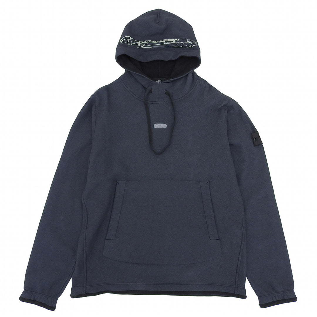 Excellent STONE ISLAND hoodie Dark green cotton mens M 77196012A
