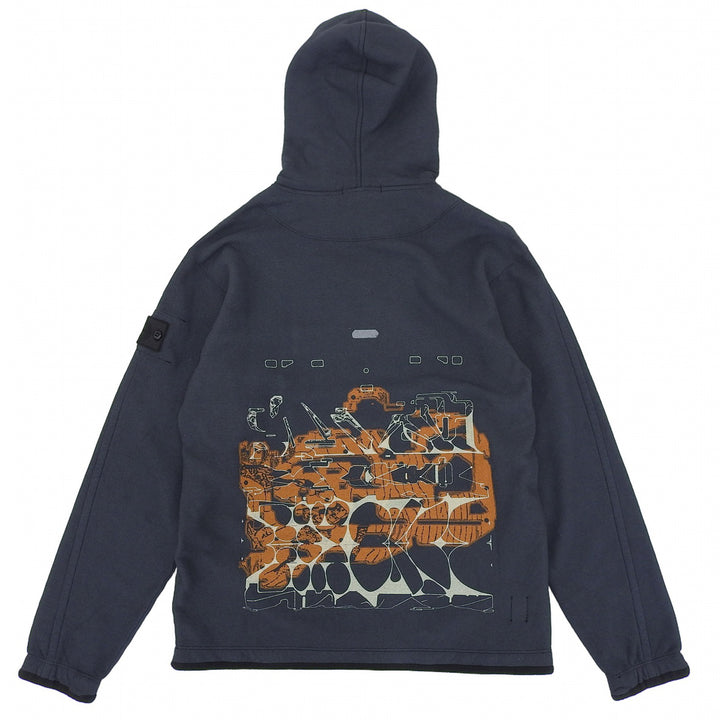 Excellent STONE ISLAND hoodie Dark green cotton mens M 77196012A