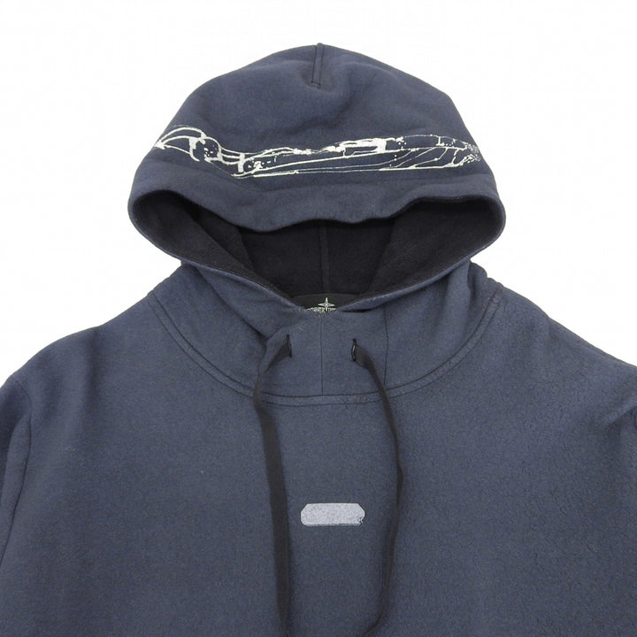Excellent STONE ISLAND hoodie Dark green cotton mens M 77196012A
