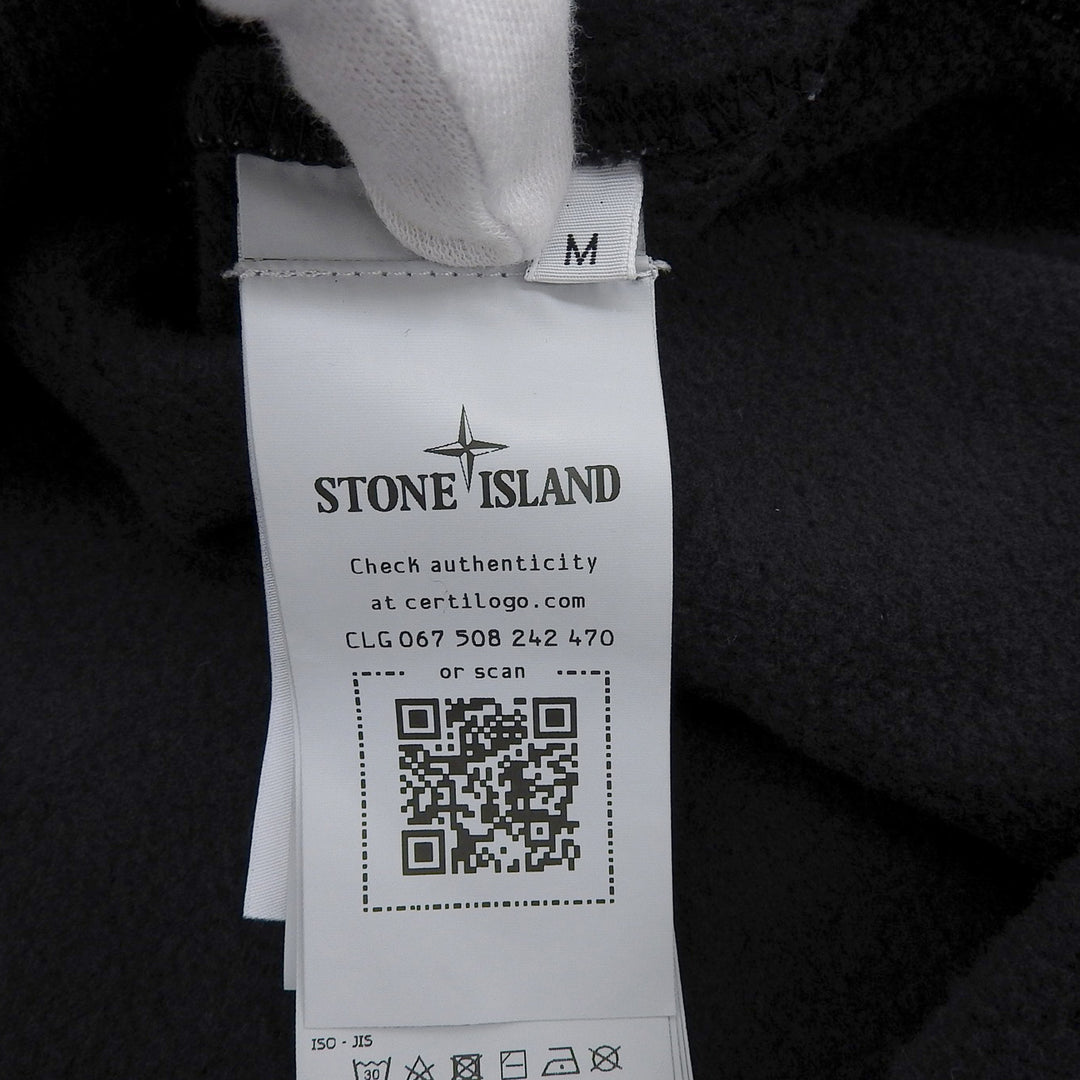 Excellent STONE ISLAND hoodie Dark green cotton mens M 77196012A