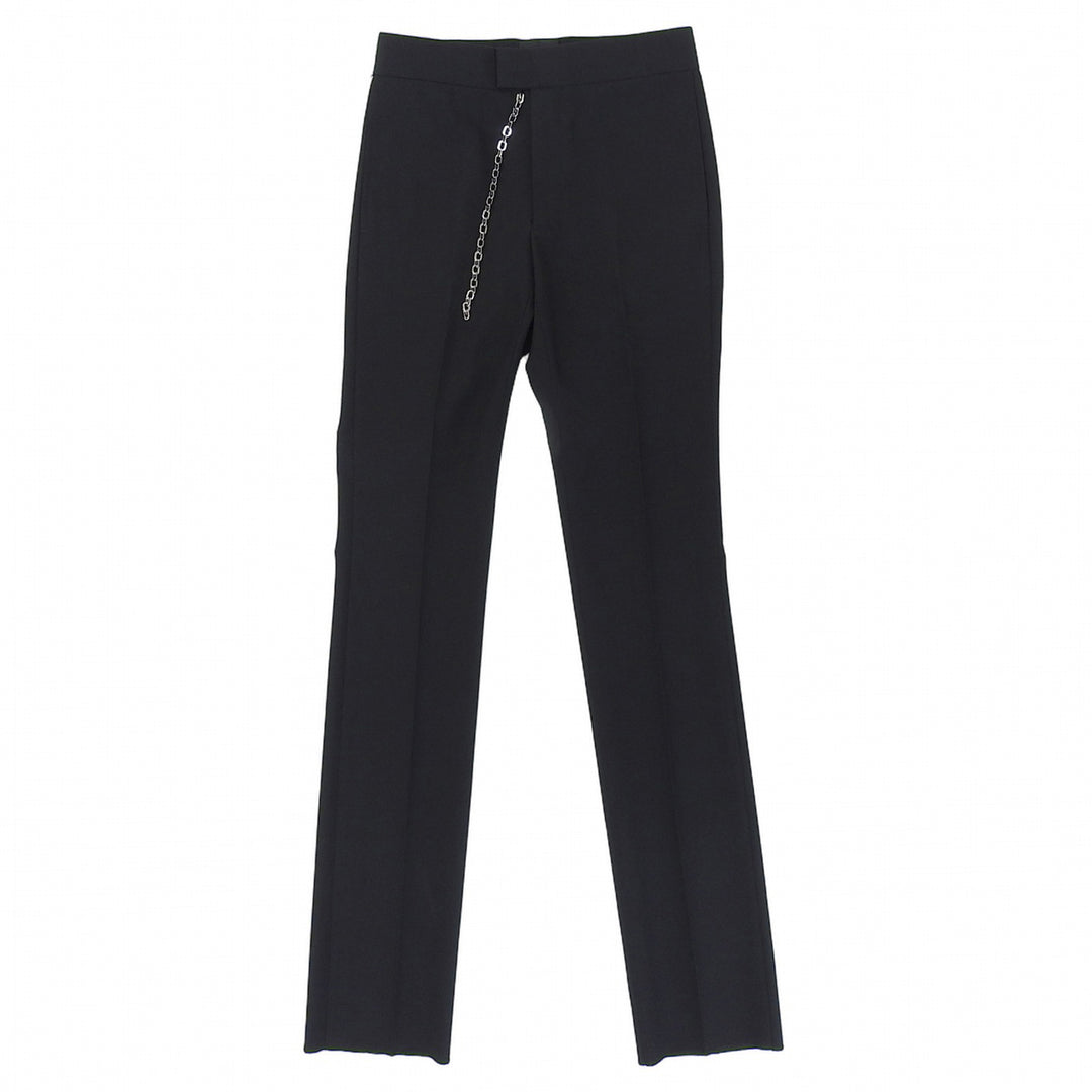 Pristine GIVENCHY Pants Slacks with chain detail black wool mens 44 BM50V813MP