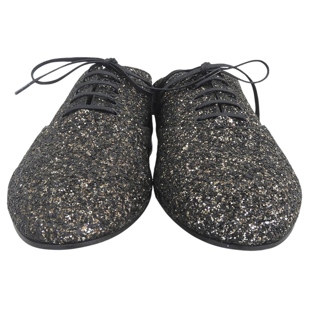 Excellent SAINT LAURENT PARIS Leather shoes series Glitter mens 42 528385