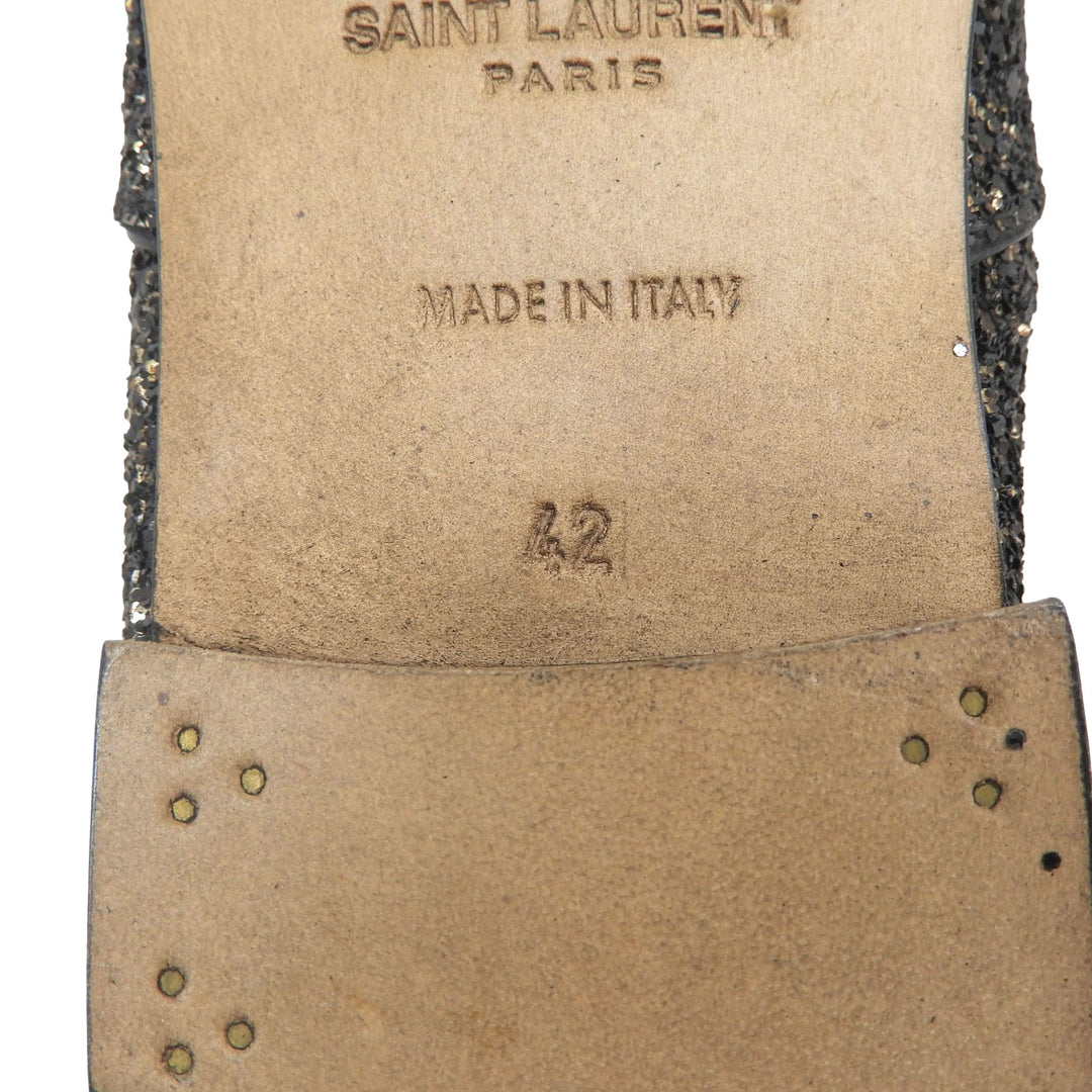 Excellent SAINT LAURENT PARIS Leather shoes series Glitter mens 42 528385
