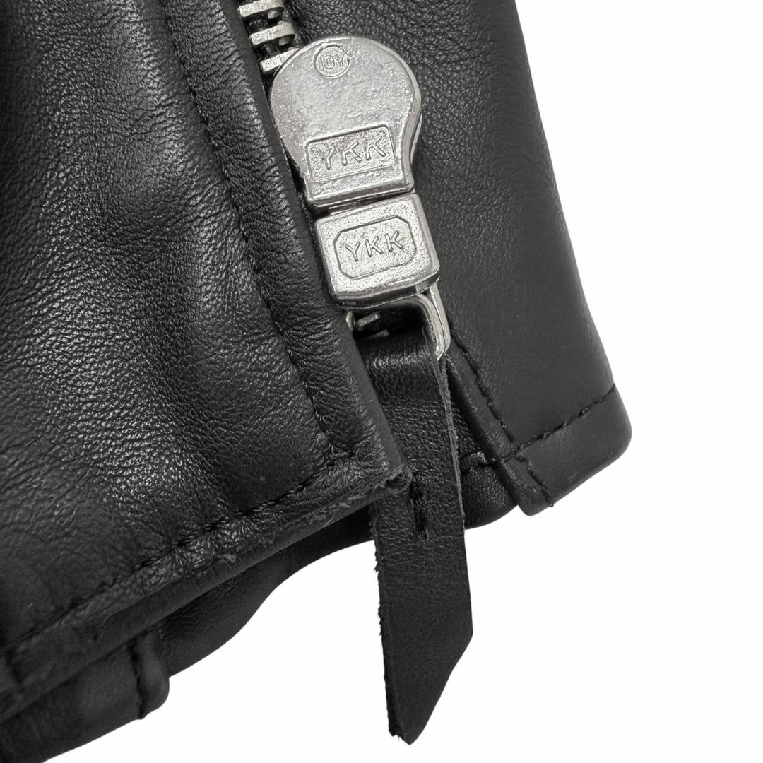 Great HARLEY DAVIDSON Leather jacket Logo button black Cowhide mens L 3000048SM