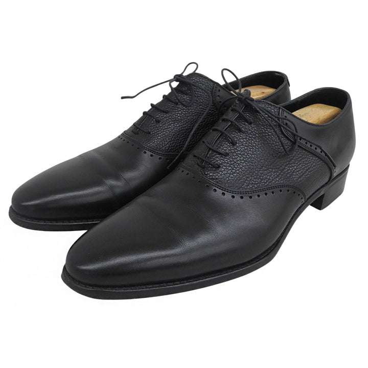 Great 三陽山長 Leather shoes saddle shoes black Calf leather mens 7.5