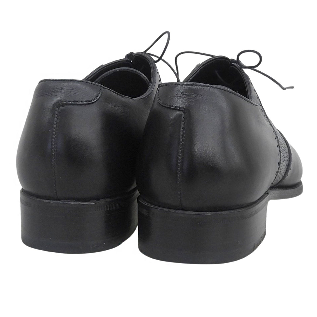 Great 三陽山長 Leather shoes saddle shoes black Calf leather mens 7.5