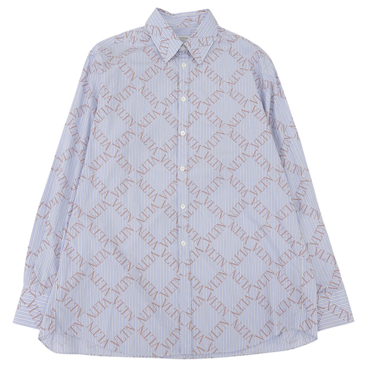 Great Valentino Long sleeve shirt LVTN logo all-over print Light 38 RV0ABA95QRU
