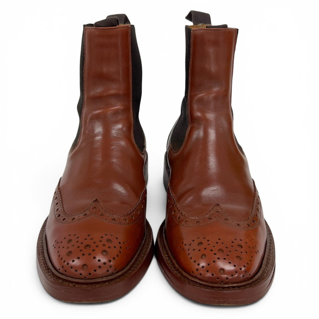 Great Tricker's boots HENRY UNION WORKS Wingtip Brown Calf mens 7.5 M2754