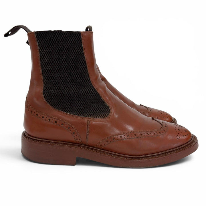 Great Tricker's boots HENRY UNION WORKS Wingtip Brown Calf mens 7.5 M2754