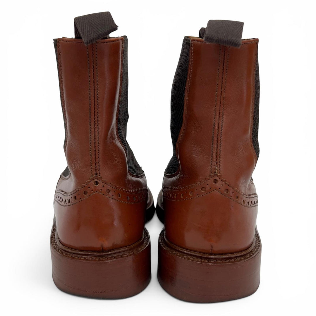 Great Tricker's boots HENRY UNION WORKS Wingtip Brown Calf mens 7.5 M2754
