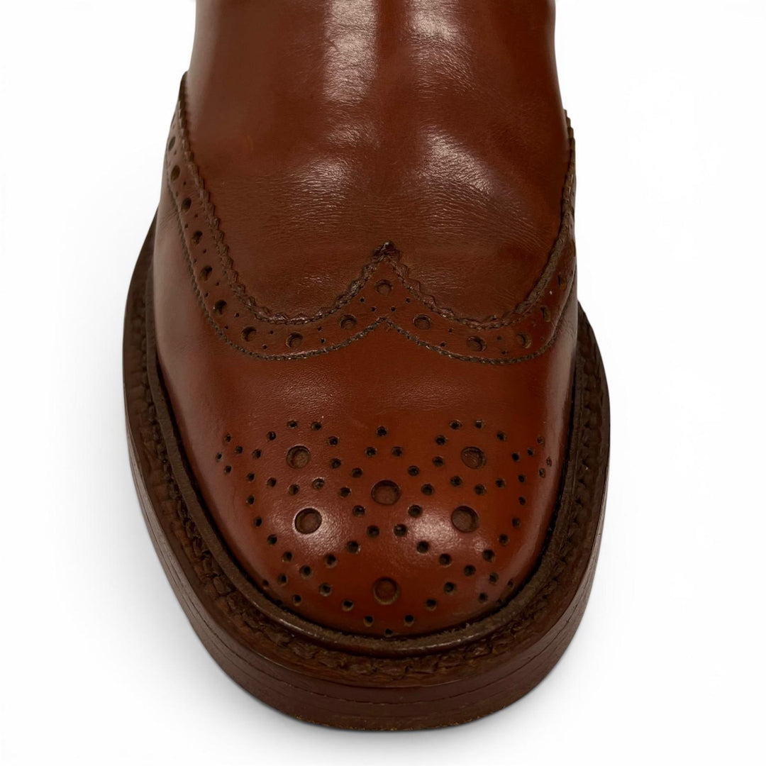 Great Tricker's boots HENRY UNION WORKS Wingtip Brown Calf mens 7.5 M2754