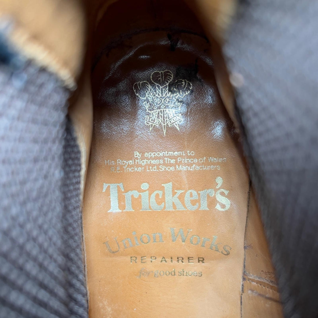 Great Tricker's boots HENRY UNION WORKS Wingtip Brown Calf mens 7.5 M2754