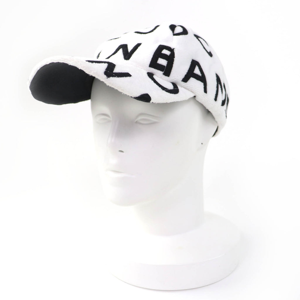 Excellent CHANEL cap COCO Mark Logo Design white cotton Women L