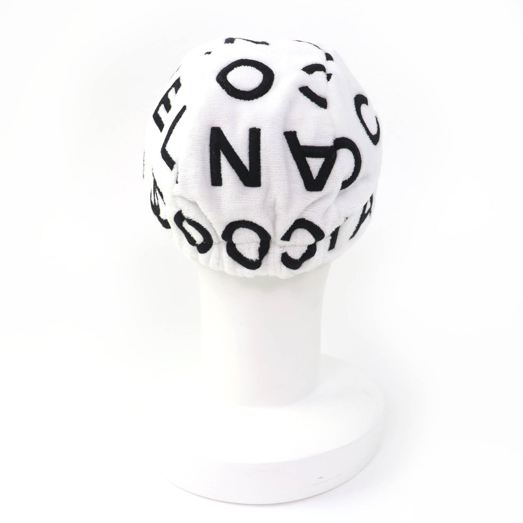 Excellent CHANEL cap COCO Mark Logo Design white cotton Women L 23M