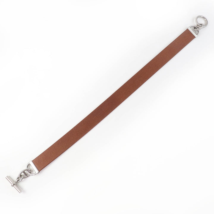 Excellent HERMES belt Margiela era Chaine d'Ancre leather Brown leather Women