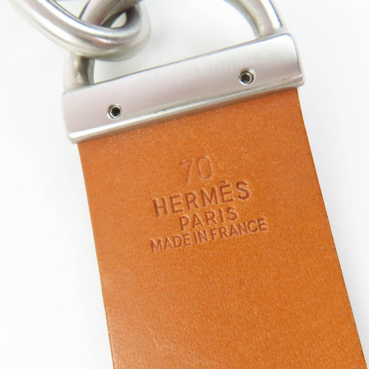 Excellent HERMES belt Margiela era Chaine d'Ancre leather Brown leather Women