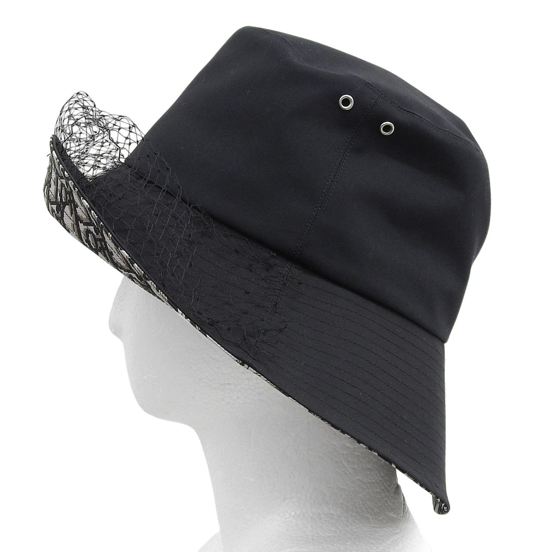 Excellent Christian Dior hat TEDDY-D black polyester Women 57 95TDD924G130