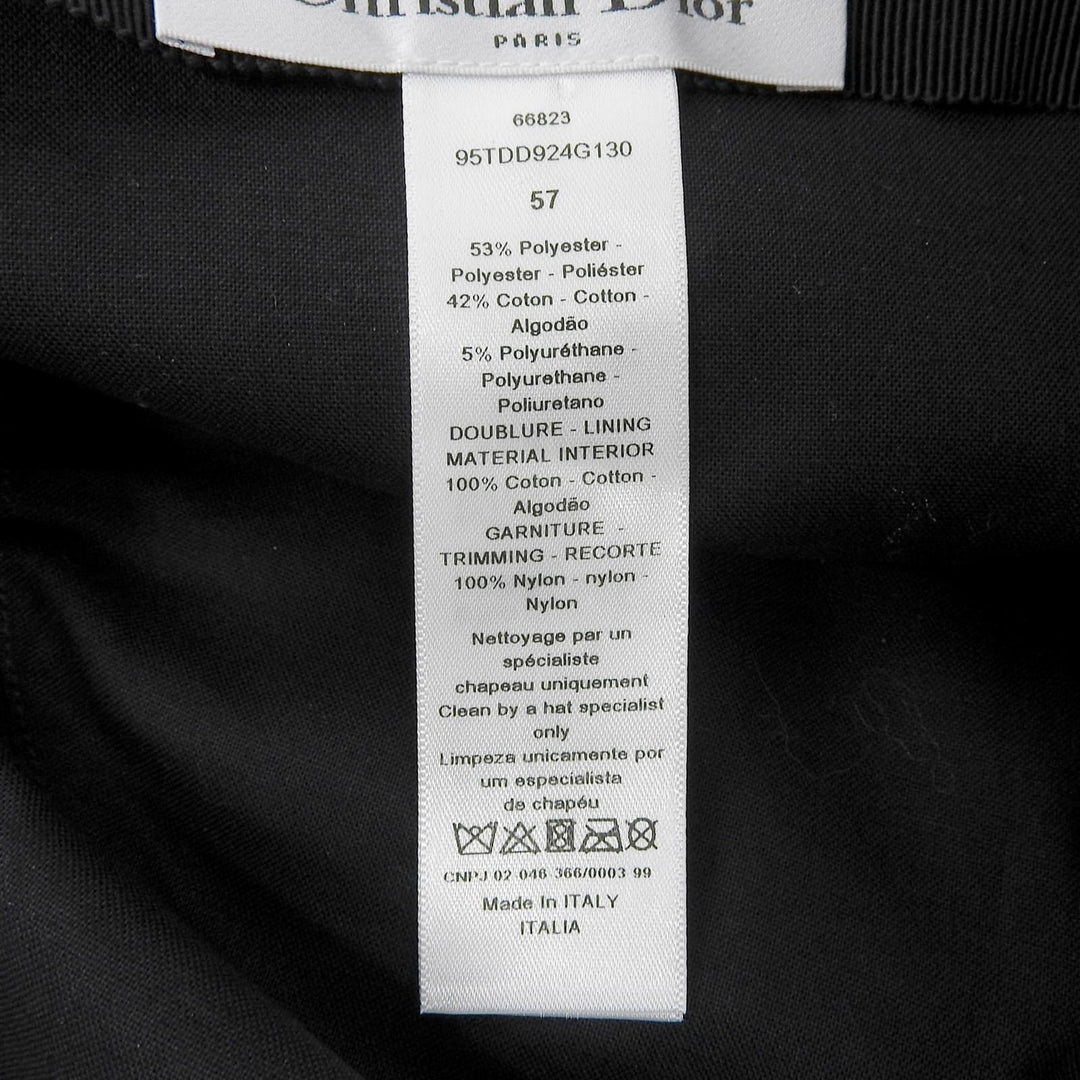 Excellent Christian Dior hat TEDDY-D black polyester Women 57 95TDD924G130