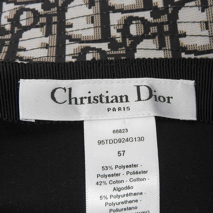 Excellent Christian Dior hat TEDDY-D black polyester Women 57 95TDD924G130