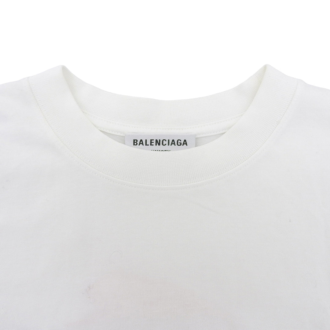 Excellent BALENCIAGA Short sleeve T-shirt white cotton mens M 612965