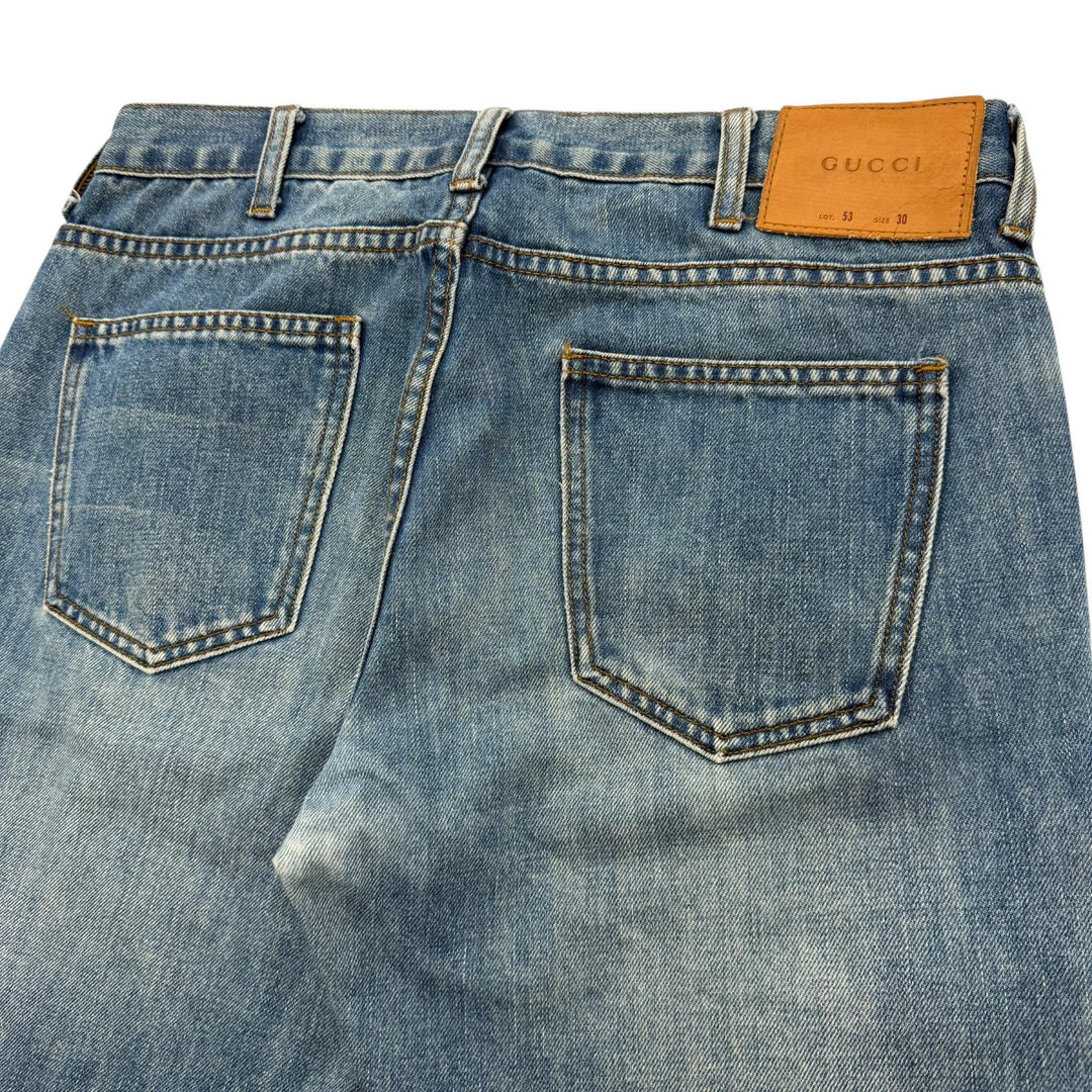 Great GUCCI Denim pants blue cotton mens 30 422724