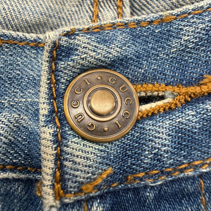 Great GUCCI Denim pants blue cotton mens 30 422724
