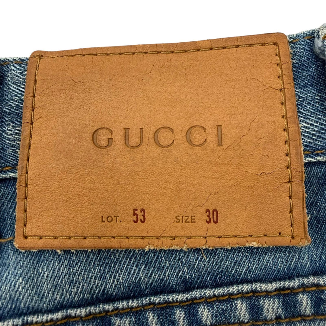 Great GUCCI Denim pants blue cotton mens 30 422724
