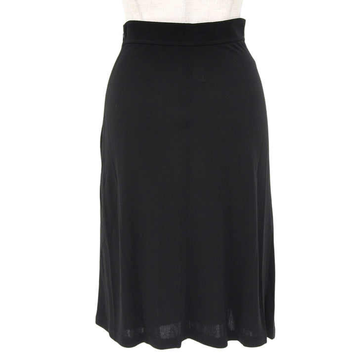 Excellent CHANEL BOUTIQUE skirt black Rayon Women 36 97P P07157